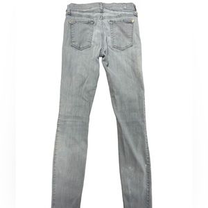 7 For All Mankind Womens Grey The Skinny Jeans Button Zip Up Low Size 26